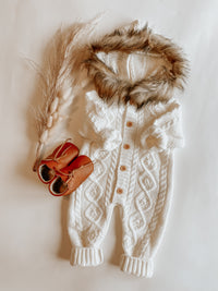 Knitted winter jumpsuit