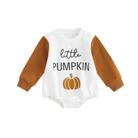 Little Pumpkin Sweatshirt Romper