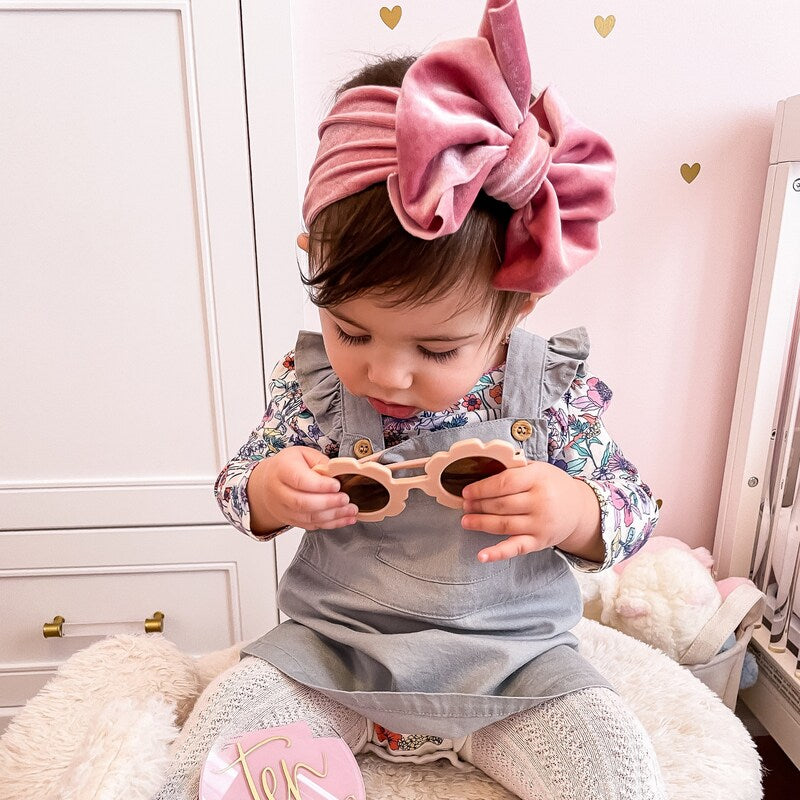 Velvet bow headband