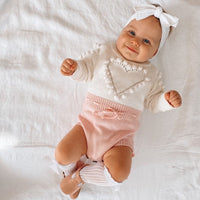 Cozy Heart Baby Romper Outfit