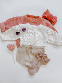 Cozy Heart Baby Romper Outfit