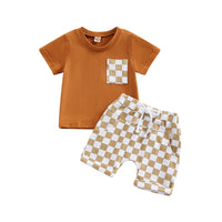 Checkered Shorts & Shirt Set