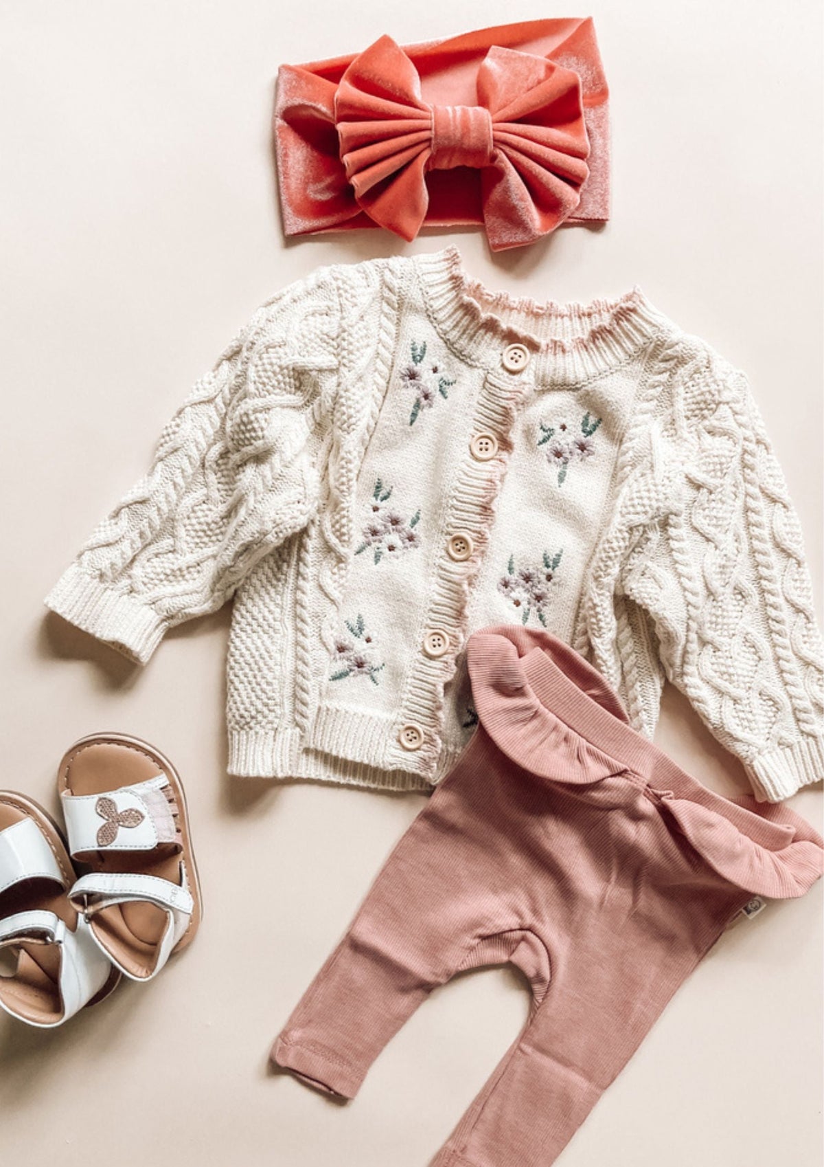 Floral knitted cardigan