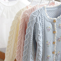 Floral knitted cardigan