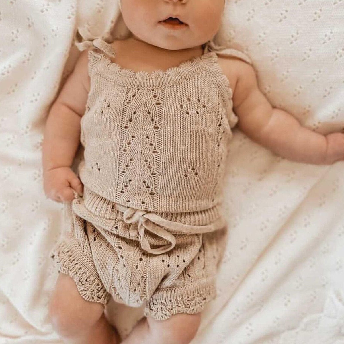 Knitted baby outfit