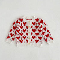 Heart Knit Cardigan & Romper